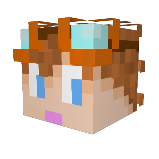 MinionPizza Minecraft avatar head, 3D render