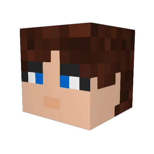 Minioncallum Minecraft avatar head, 3D render