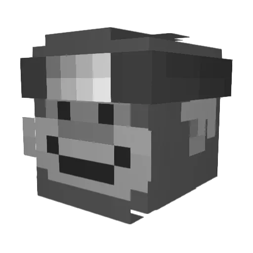 Minionek2207 Minecraft avatar head, 3D render