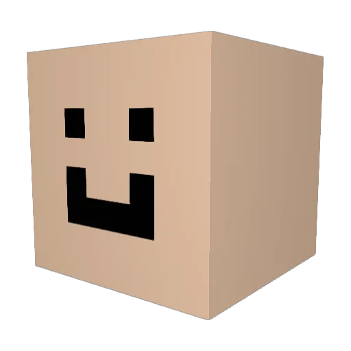 Miniouche Minecraft avatar head, 3D render