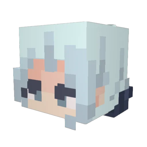 Minipelao Minecraft avatar head, 3D render