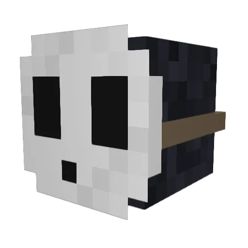 Miniperon Minecraft avatar head, 3D render