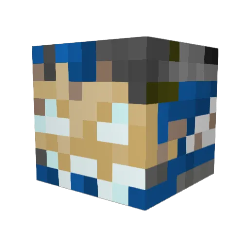 Minipouss9 Minecraft avatar head, 3D render