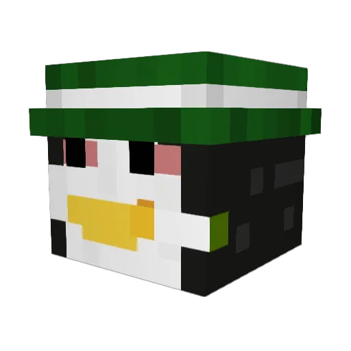 Minirrea Minecraft avatar head, 3D render
