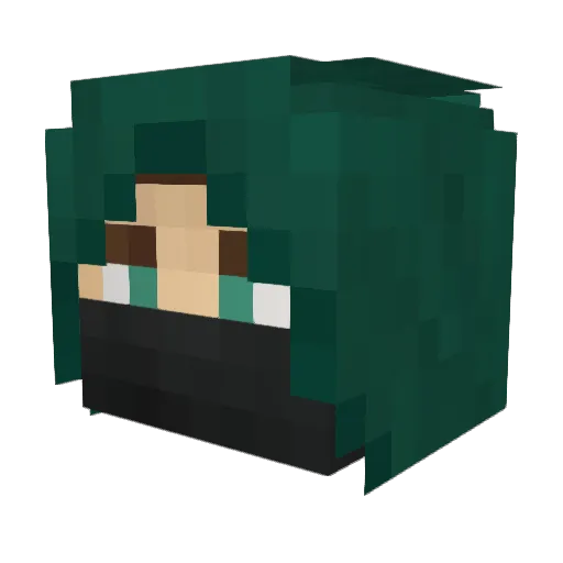 Minisicle Minecraft avatar head, 3D render