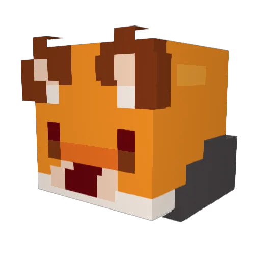 Minisnap Minecraft avatar head, 3D render