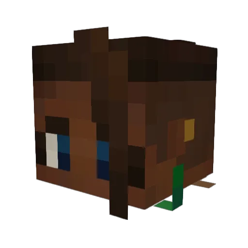 MinisonPS Minecraft avatar head, 3D render