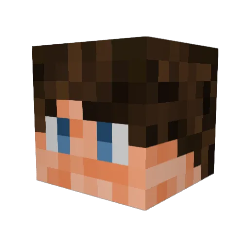 MinisterMoai Minecraft avatar head, 3D render