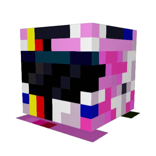 Miniu_ Minecraft avatar head, 3D render