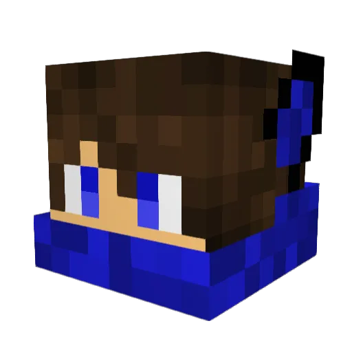 Miniwili Minecraft avatar head, 3D render
