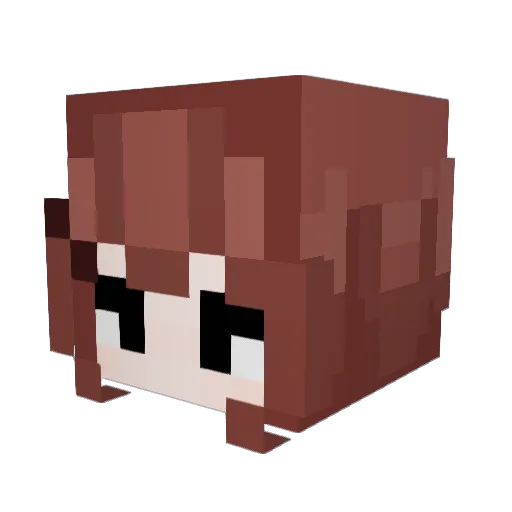 Minixuko Minecraft avatar head, 3D render