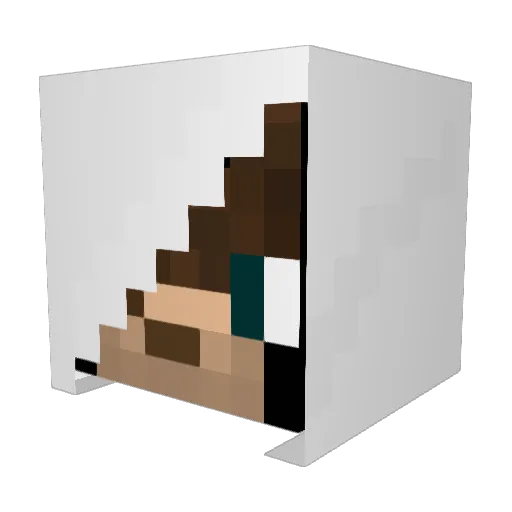 Miniyamato Minecraft avatar head, 3D render