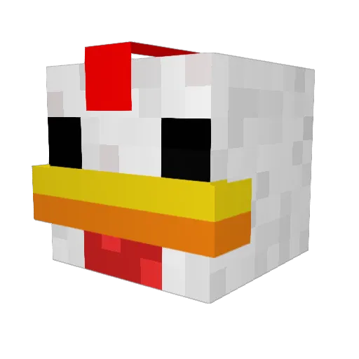 Miniyitan Minecraft avatar head, 3D render
