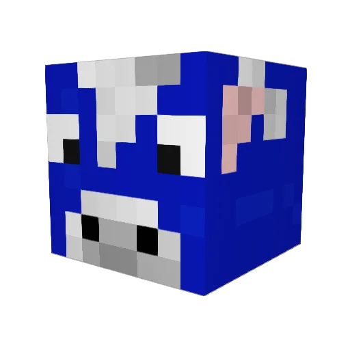 Miniyooo Minecraft avatar head, 3D render