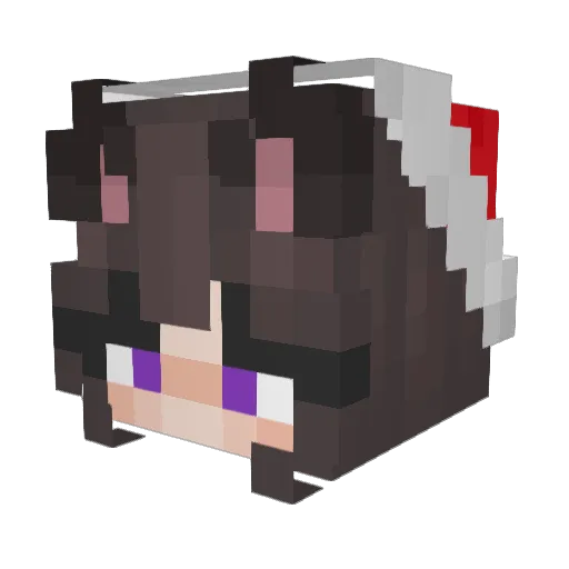 Minjung__ Minecraft avatar head, 3D render