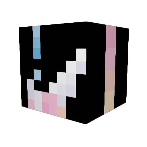 Minkaman Minecraft avatar head, 3D render