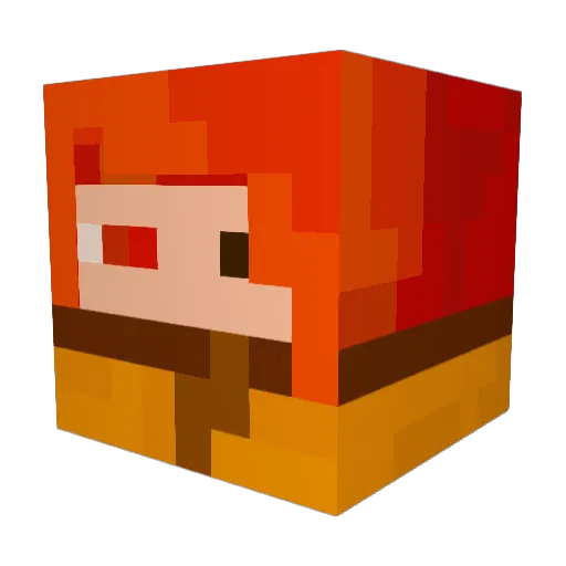 MinkeeMas Minecraft avatar head, 3D render