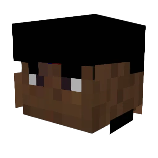 Minkelberry Minecraft avatar head, 3D render