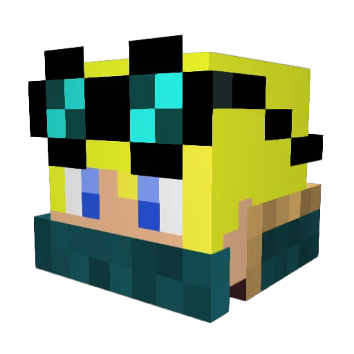 Minkie6 Minecraft avatar head, 3D render