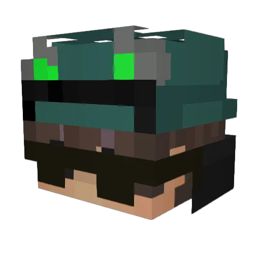 MinkusBacon Minecraft avatar head, 3D render