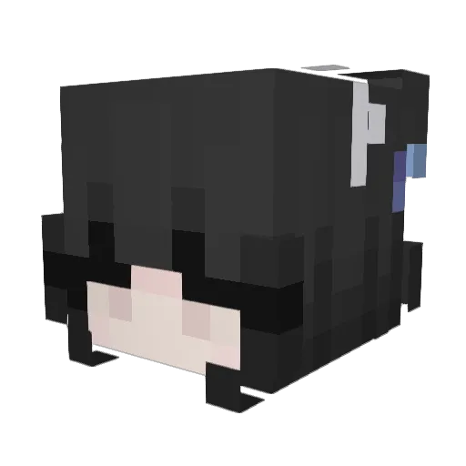 Minlie Minecraft avatar head, 3D render