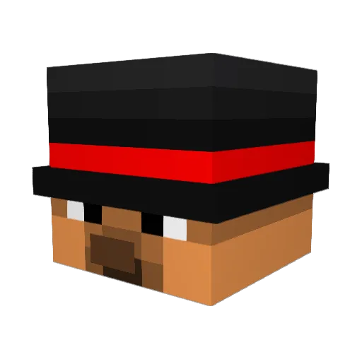 MinmiInAHat Minecraft avatar head, 3D render