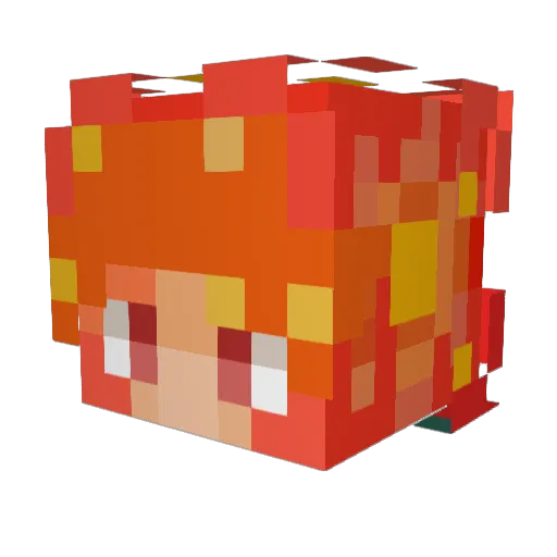 Minna2008 Minecraft avatar head, 3D render