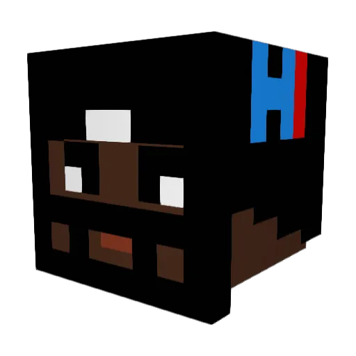 MinnalMurali Minecraft avatar head, 3D render