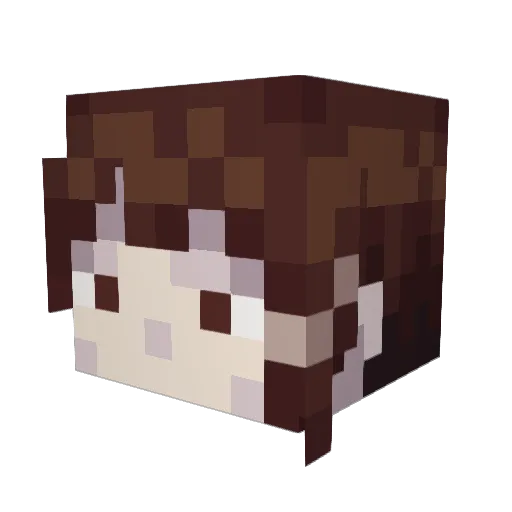 Minnatsvki Minecraft avatar head, 3D render