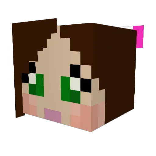MinneTooShorty Minecraft avatar head, 3D render