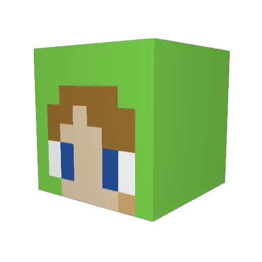 Minnea08 Minecraft avatar head, 3D render