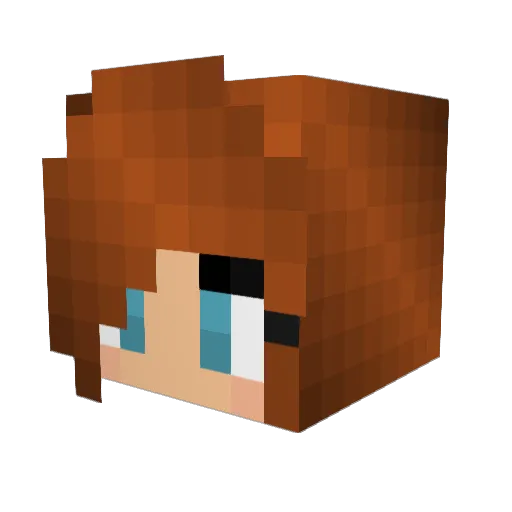 MinneroH Minecraft avatar head, 3D render