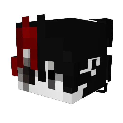 Minnete Minecraft avatar head, 3D render