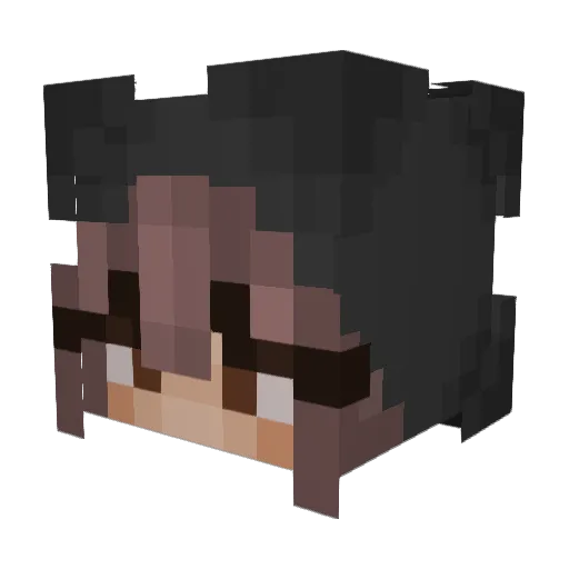 MinniLou Minecraft avatar head, 3D render