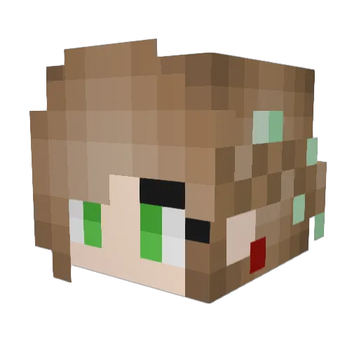 Minnie2007 Minecraft avatar head, 3D render