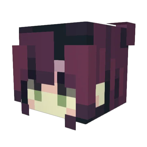 MinnieBot Minecraft avatar head, 3D render
