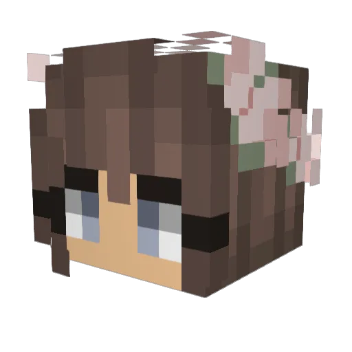 MinnieKae Minecraft avatar head, 3D render