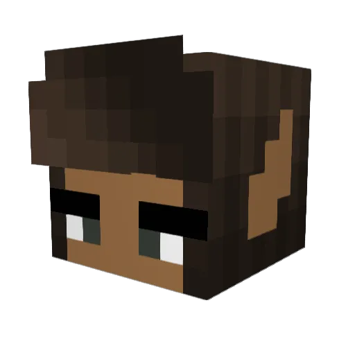 Minnilover Minecraft avatar head, 3D render