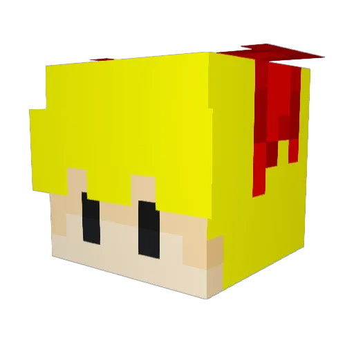 Minnnnt Minecraft avatar head, 3D render