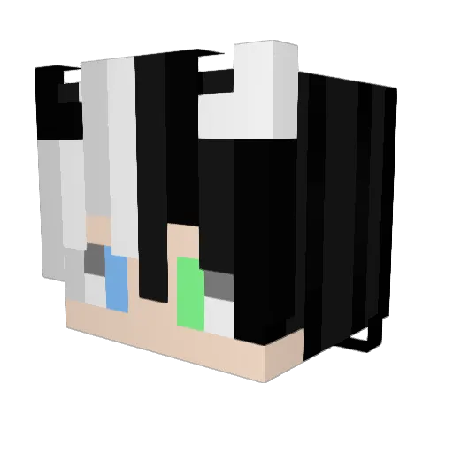 Minnnt Minecraft avatar head, 3D render