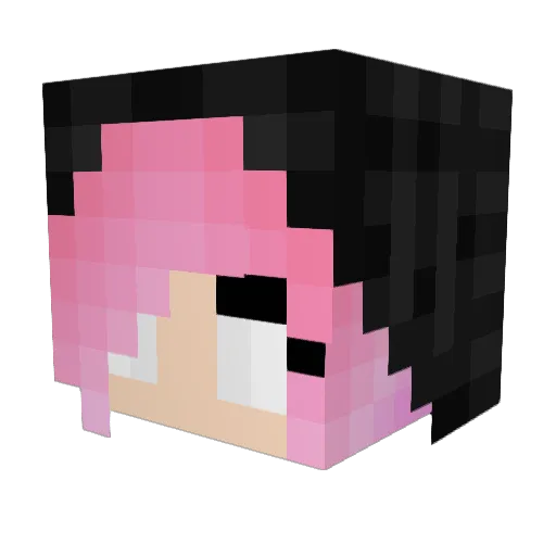 MinnosCekik Minecraft avatar head, 3D render
