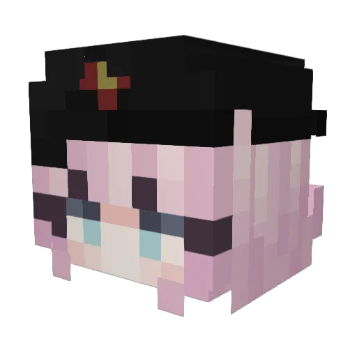 Minnymiew Minecraft avatar head, 3D render
