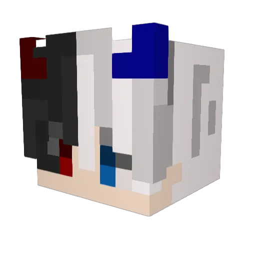 Mino008 Minecraft avatar head, 3D render