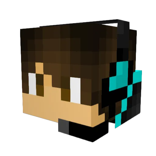 Mino22557 Minecraft avatar head, 3D render