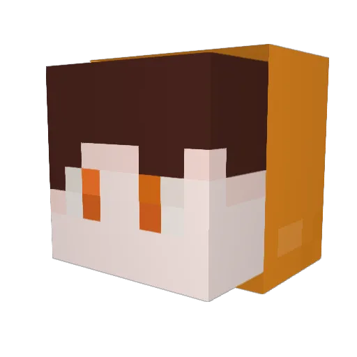 Mino321 Minecraft avatar head, 3D render