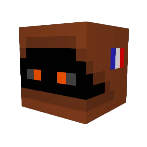 MinoWarius Minecraft avatar head, 3D render
