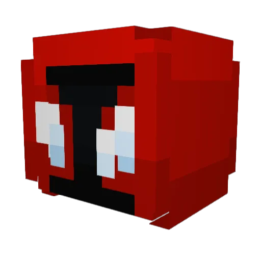 Mino_Alien Minecraft avatar head, 3D render