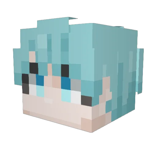 Mino_P Minecraft avatar head, 3D render