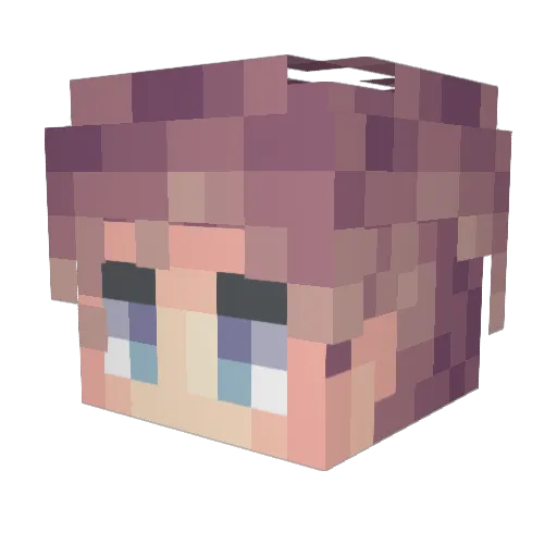 Minoesss Minecraft avatar head, 3D render