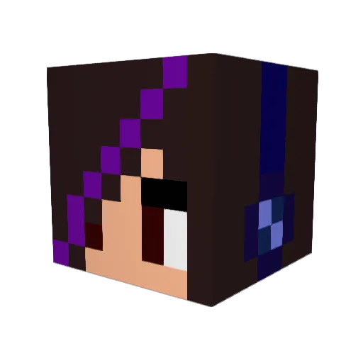 Minola Minecraft avatar head, 3D render
